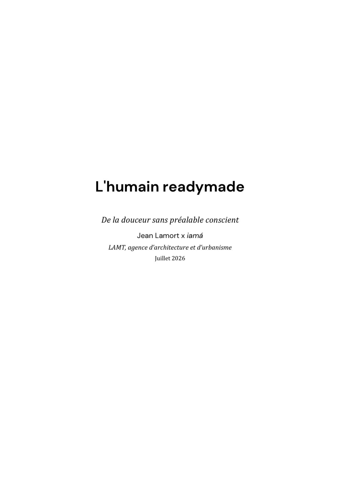 L'humain readymade