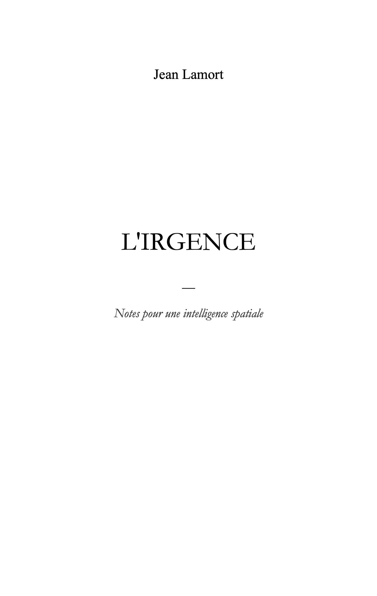 L'irgence